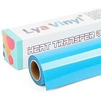 Lya Vinyl Blue Heat Transfer Vinyl 12\" x 10ft Blue Iron on Vinyl Roll for Cricut, Silhouette Cameo, Premium HTV for DIY Clothes, Bags, Shoes and Other Textiles