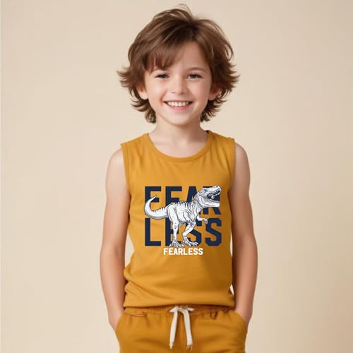 Image of minicult Printed Cotton Jersey Vest for Boys and Girls (Multicolor)