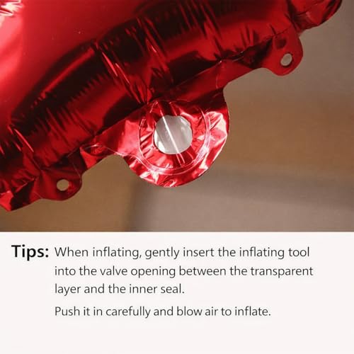 Image of Rozi Decoration I Love You Foil Balloon for Decoration (Red) Pack of 8 Letters