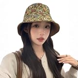 [Karsaer] 帽子 レディース 春 夏 UVカット バケットハット リバーシブル 日よけ防止 無地＆花柄 折りたたみ つば広 ウォーキング 散歩 自転車 旅行 紫外線 UPF 遮光 かわいい 完全遮光 日焼け対策G0191