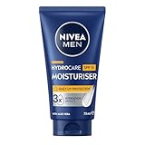 NIVEA MEN Hydrocare SPF15 Moisturiser (75ml), Mens Face Cream For Dry Skin, Moisturiser With SPF For UVA/UVB Protection, Lightweight and Non-Greasy Formula With Aloe Vera and Provitamin B5