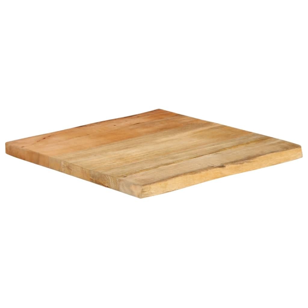 vidaXL Tischplatte, Holztischplatte mit Baumkante, Ersatztischplatte für Couchtisch Beistelltisch Esstisch, Holzplatte, Massivholz Mango