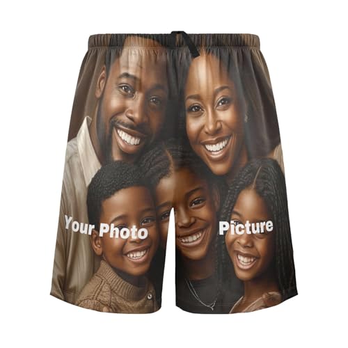 Men's Space Astronaut Cat Funny Pajama Shorts with Pocket and Drawstring S 202b4736