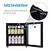 Beverage Refrigerator Cooler 60 Can Mini Fridge Glass Door for Beer Drinks Wines Juice, Adjustable Shelves Blue LED Lights and User Friendly Temperature Knob for Home Office Dorm Bar 1.6 Cu. Ft