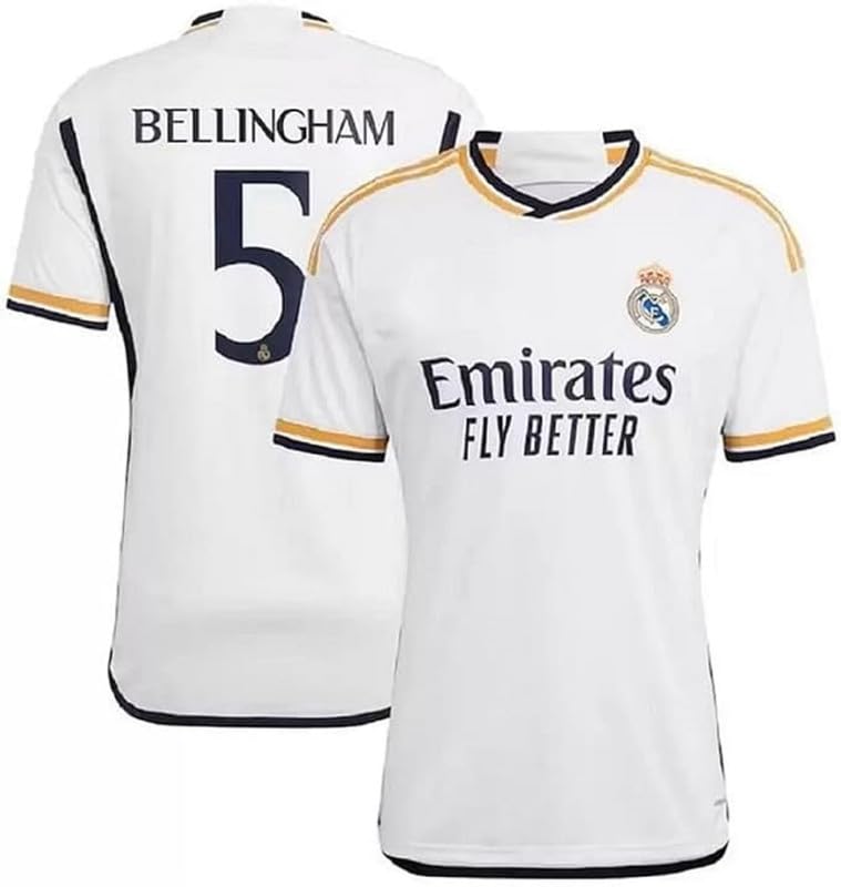 Bellingham 5 Real Football Team Home Jersey for Boys 2024 for (Kids,Boys,Men)