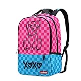 UNIKER Pink Laptop Backpack for School Teens Girls, Water Resistant Travel Backpack for Women, Middle School Backpack for 15.6 Inch Laptop, Pink Bear
