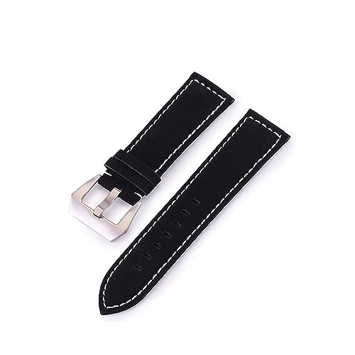 Bracelet de montre en cuir véritable 18-24 mm élégant et haut de gamme