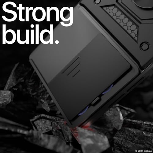 Image of Luxe Back Cover for Motorola Edge 50 Pro 5G | D10 Tough Armor | Sliding Camera Shield | 360 Protection | Kickstand Ring Holder | Military-Grade Shockproof Bumper