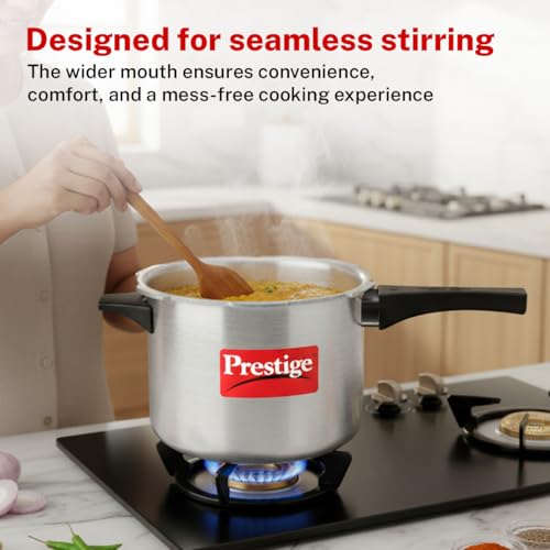 Prestige 2 Litre + 3 Litre + 5 Litre Aluminium Popular Max Outer Lid Pressure Cooker Combo with 2 Lids | Gas & Induction Compatible | Visual... - Image 7