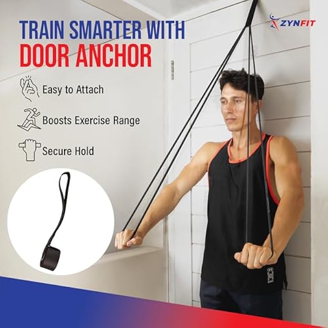 Set of 5 Resistance Bands with Door Anchor, Exercise Bands, Resistance Band for Working Out, Resistance Bands, Pull Up Bands, Exercise Bands Resistance