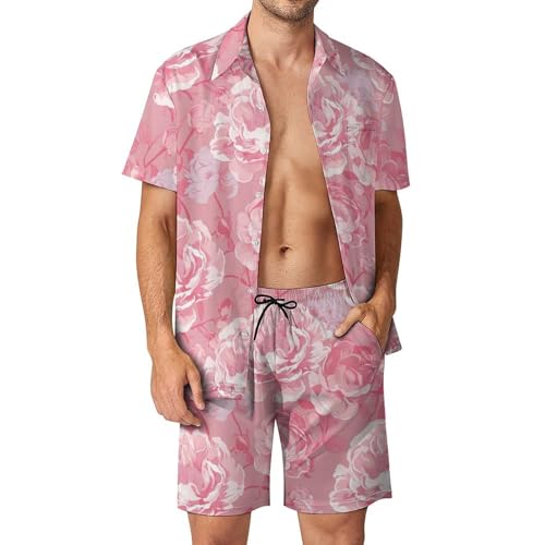 Flowers Summer Beach Shorts 80s 90s Men's Swim Trunks Printed Beach Shorts4