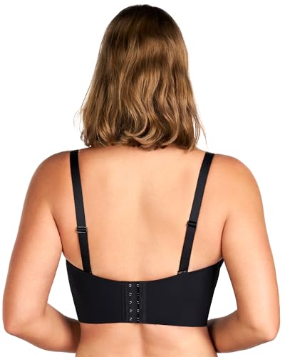 Image of HSIA Longline Strapless Bra for Women, Anti-Slip Support Corset for Large Bust Convertible Bustier Bandeau for Big Breasts