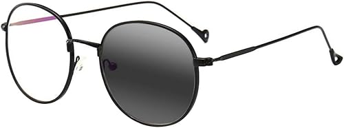 Miniatura 8 de Gafas de lectura progresivas multifocales para hombres y mujeres, marco ovalado de metal, transición, fotocromático anti-UV