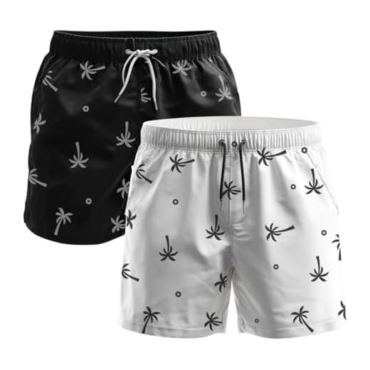 Kit Com 2 Bermuda Praia Masculina Tecido Leve Secagem Rápida PRETO COQ-BRANCO COQM