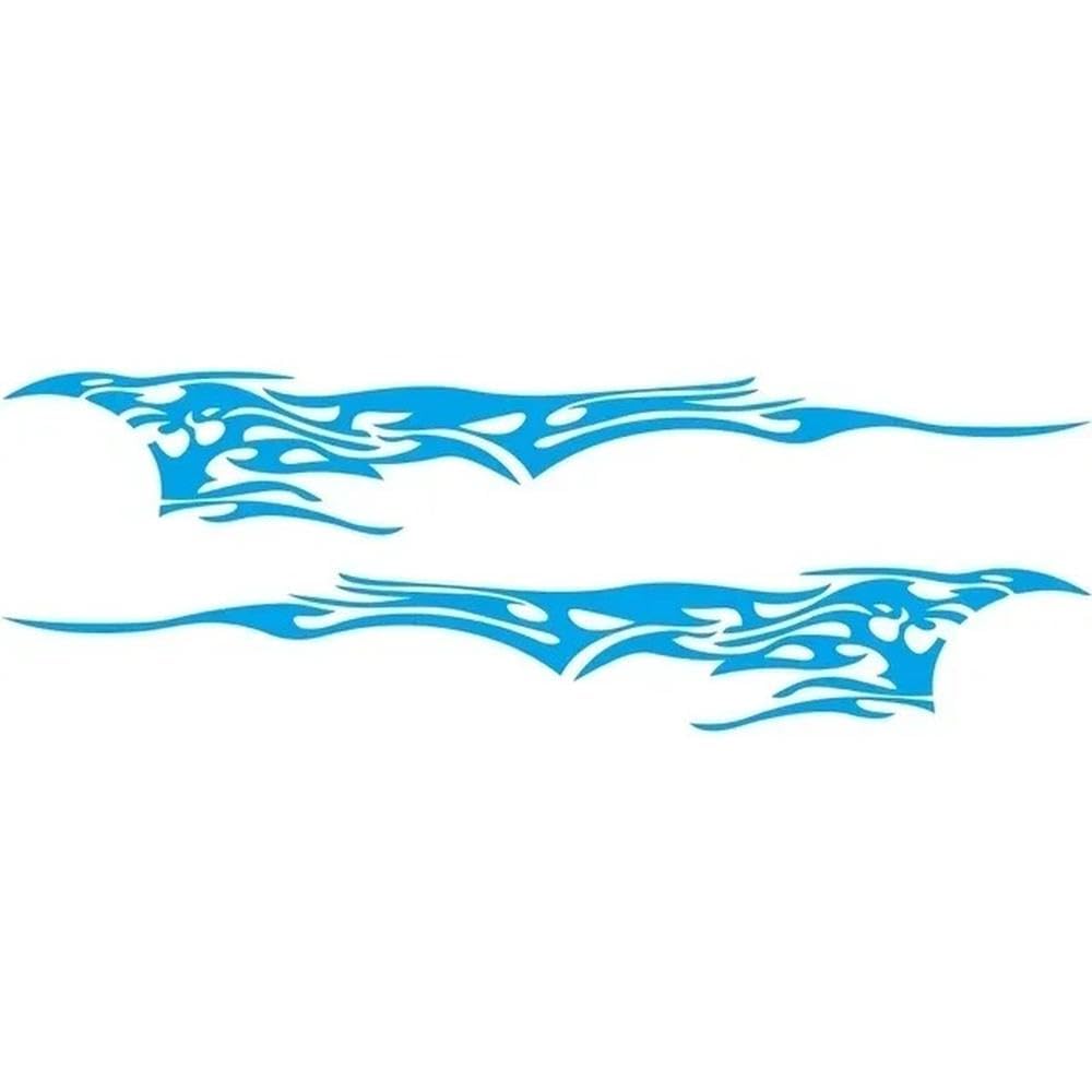 Car Vinyl Decal Graphics Side Flame Stickers Body Generic Race Decal Sticker(Blue)