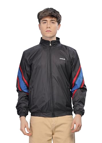 Image of Dollar Men's Polyester Colourblock Windcheater Jacket With Zipper Pockets