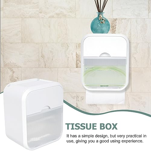 Caja de pañuelos de pared PRETYZOOM impermeable contra salpicaduras 4