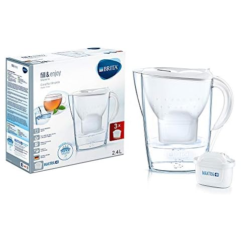 Brita Marella Karaffe mit 3 Filtern Maxtra+ inklusive, Kunststoff San Cover