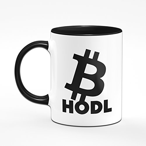 Tasse mit Spruch Bitcoin HODL - BTC Kaffeetasse - Spülmaschinenfest, Geschenk für Blockchain Entwickler