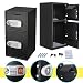 Smartxchoices Black Double Door Digital Security Safe Box - Large Steel Heavy Duty Electronic Digital Keypad Lock Security Drop Slot Safe for Gun Cash Money Jewelry Home Office