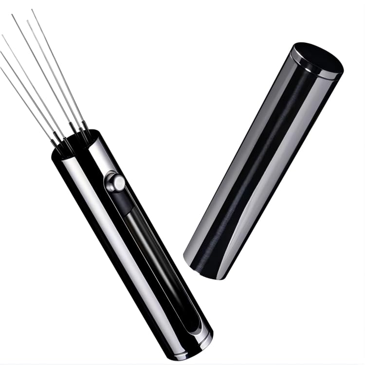Image of Retractable Espresso WDT Tool Stainless Steel | Coffee Distribution Tool, 6x 0.5mm Needles, Safety Retraction, Stainless Steel Design, For Home Baristas