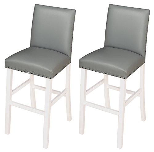 Angel Line Lawrence Bar Stools White/Gray #TOP11