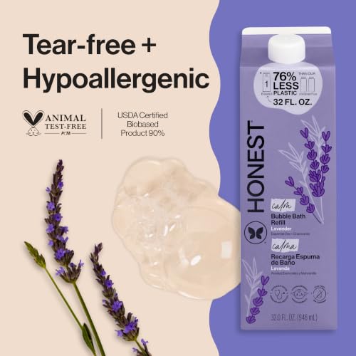 Image of The Honest Company Bubble Bath, Hypoallergenic, Lavender Calm, 32 fl oz