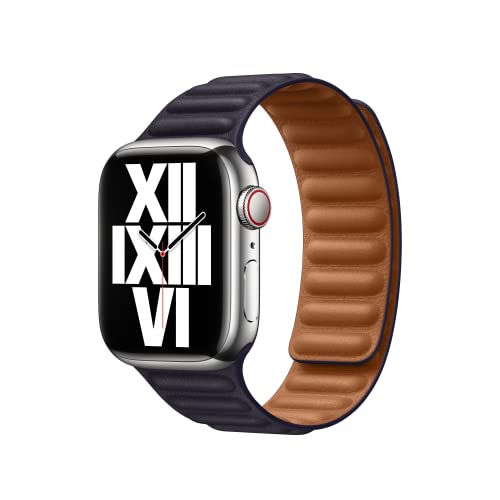 Image of Apple Watch Band - Leather Link (41mm) - Ink - S /M