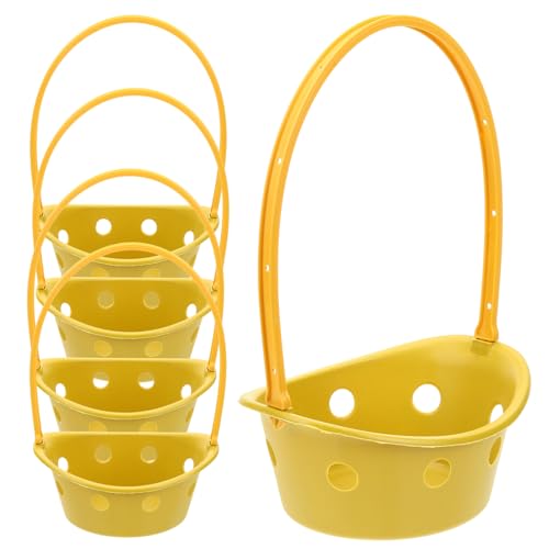 OUNONA 5pezzi Cesto Di Fiori in Plastica Cesto Di Fiori Multifunzione in Stile Tradizionale Sacrificale Per Cimitero Per Tomba Portatile Di Crisantemi