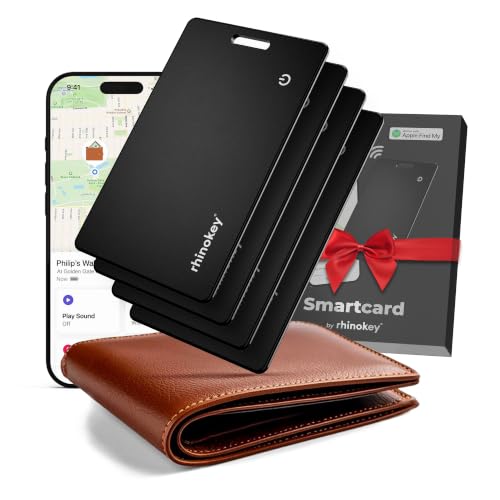 Image of Rhinokey Apple MFi Certified Wallet Tracker Card Works with Apple Find My