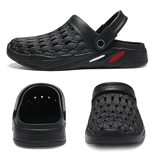 Tuobuqu Casual Garden Clogs Shoes Lightweight Water Shoes For Men Black 40 #TOP3