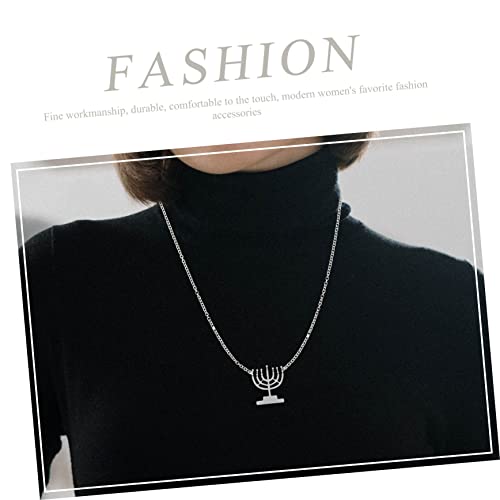 PRETYZOOM 3 Pçs Enfeites De Hanukkah Colar De Joias Colares De Aço Inoxidável Joias Da Moda Para 9 R