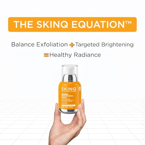 Image of SKINQ Brightening Face Serum with Kojic Acid, Lactic Acid & Malic Acid | Skin Radiance | Reduces Tan, Pigmentation & Dark Spots | Lightweight Glow Serum | For All Skin Types | In-Vivo Tested | Dermatologist Formulated (Pack of 2)