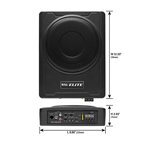 BOSS Audio Systems SLIM8 Elite Series 8 Inch Powered Car Subwoofer - Low Profile, Remote Subwoofer Control, Built in Amplifier, Under Seat, for Truck, Hook Up to Amplifier by BOSS Audio Systems - Image 4