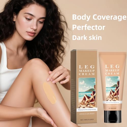 Image of Body Coverage Perfector, Leg Makeup Cream, Waterproof Sweatproof Body Makeup Concealer, Long Lasting Foundation for Tattoo, Scar Cover Up