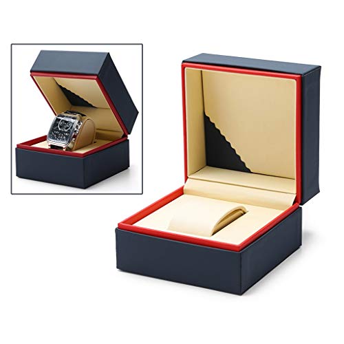Joyería Caja de visualización del Reloj Helado Caja de Almacenamiento de Pulsera Individual Caja de Reloj Accesorios de visualización de Reloj de Ventana Accesorios