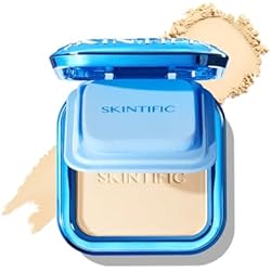 SKINTIFIC Ultra Cover Powder Foundation, Full Coverage Matte Finish, One-Swipe Flawless Pressed Powder with Oil Control, Lightweight & Long-Lasting, Pore-Blurring for Oily Skin (01 Vanilla)
