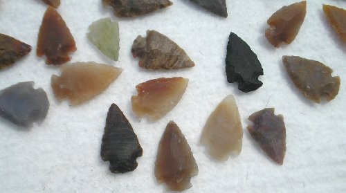 Set Of 50 Indian Arrowheads Agate New Replica 1/2 " - 1 1/2 " L - Thumbnail 2