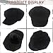 WHATWEARS Newsboy Hats for Women 2 Pcs, Retro Womens Newsboy Cap, Fashion Gatsby Ivy Painter Hat, Cabbie Beret Hat, Black