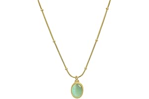 Women's Green Opal Vintage Pendant Necklace
