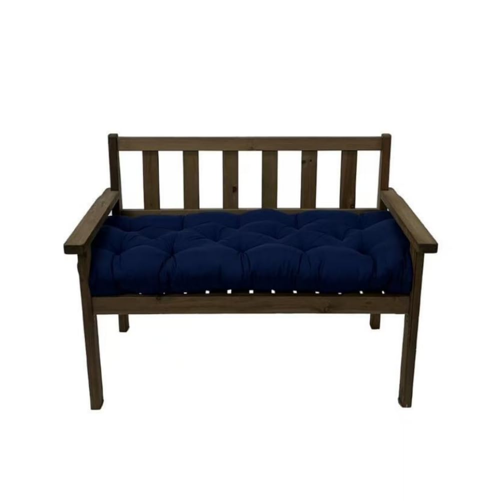 Waterproof 2-Seater Garden Bench Cushion 130x50cm With Non-Slip Straps - Patio Furniture Replacement Pad For Indoor & Outdoor Benches, Dining & Kitchen Seats, Swing Chair (Tropical Leaves