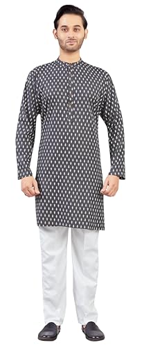 Image of Studio Shringaar Men's Cotton Relaxed Fit Straight Kurta