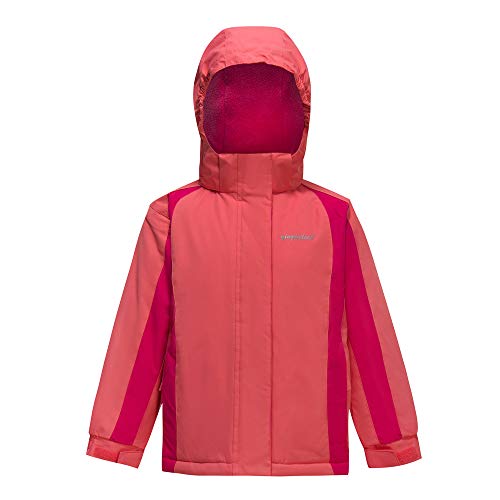Girl's Waterproof Ski Jacket Kids Outdoor Windproof Fleece Lined Hooded Winter Coat Pink