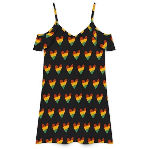 Xxndgz Juneteenth Freedom Day African American Women's Strap Dress Sleeveless Party Wedding Beach Dresses 5X-Large Black #TOP7