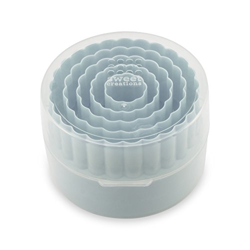 Sweet Creations Cortadores redondos da Baking Essentials, conjunto com 5 peças, azul