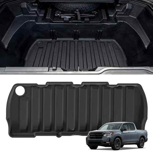 SMABEE Rear Truck Bed Lower Storage Mat for 2017-2026 Honda Ridgeline Crew Cab Under Bed Storage Liner Frunk Mat TPE All Weather Frunk Mat Cargo Liner for Ridgeline Accessories Inteior Black