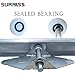 Surpass Garage Door Hardware Kit Roller/Hinge/Top Bracket/Wire Rope (for 16'x7' and 18'x7' Height Double Garage Doors)