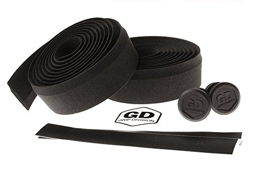 GD Grip Division Roubaix - Sehr Komfortables Rennrad Lenkerband - Eva/Silikon - 178 x 3 cm - schwarz… Cover
