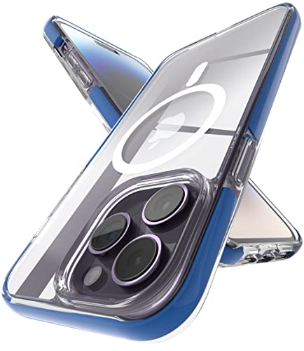 Image of eller sante Guard MagPro for iPhone 14 Pro Case Cover, 10 Feet Drop Protection, Shockproof, Scratch Resistant, Slim, Thin Compatible with MagSafe iPhone 14 Pro Back Cover - Dark Blue