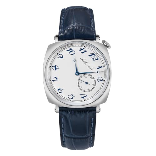 Image of Militado ML11 36mm Mechanical Watch - ST1701K Self-Wind Automatic Movement Domed Sapphire Crystal Watches for Men 100M Waterproof Retro Men's Watch with Leather Watch Band